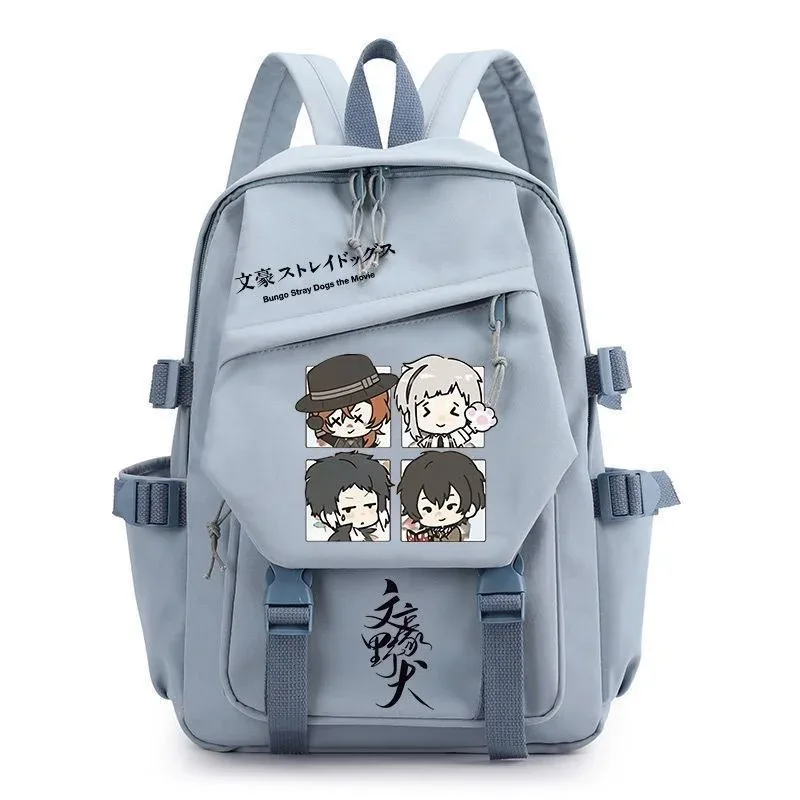 sac à dos anime bungo stray dogs cartoon, cartable pour adolescents, cartable pour hommes et femmes, mode cosplay, ordinateur portable, voyage en plein air, mochila