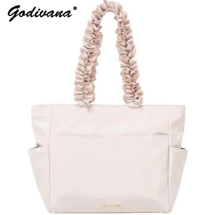sac à bandoulière imperméable de style japonais, sac à main décontracté pour femme, sac fourre-tout portable décontracté avec fermeture à glissière