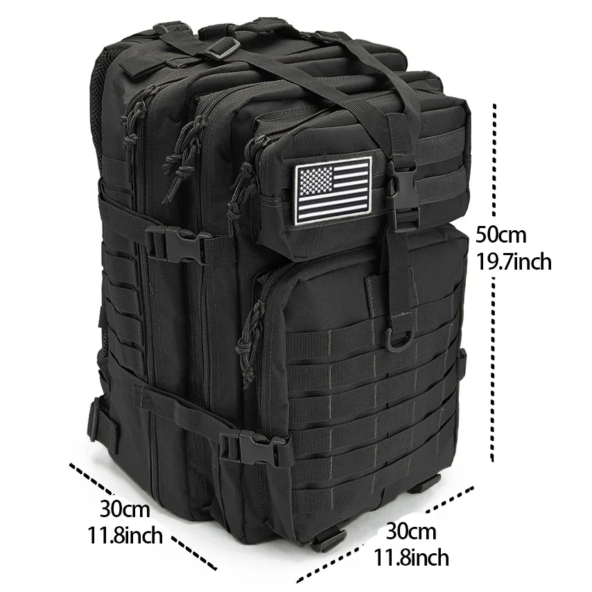 sac à dos tactique 30/50l pour homme, sac de voyage, sac de survie en plein air, sac d'assaut 3p, sac edc molle, sac de randonnée, trekking et chasse