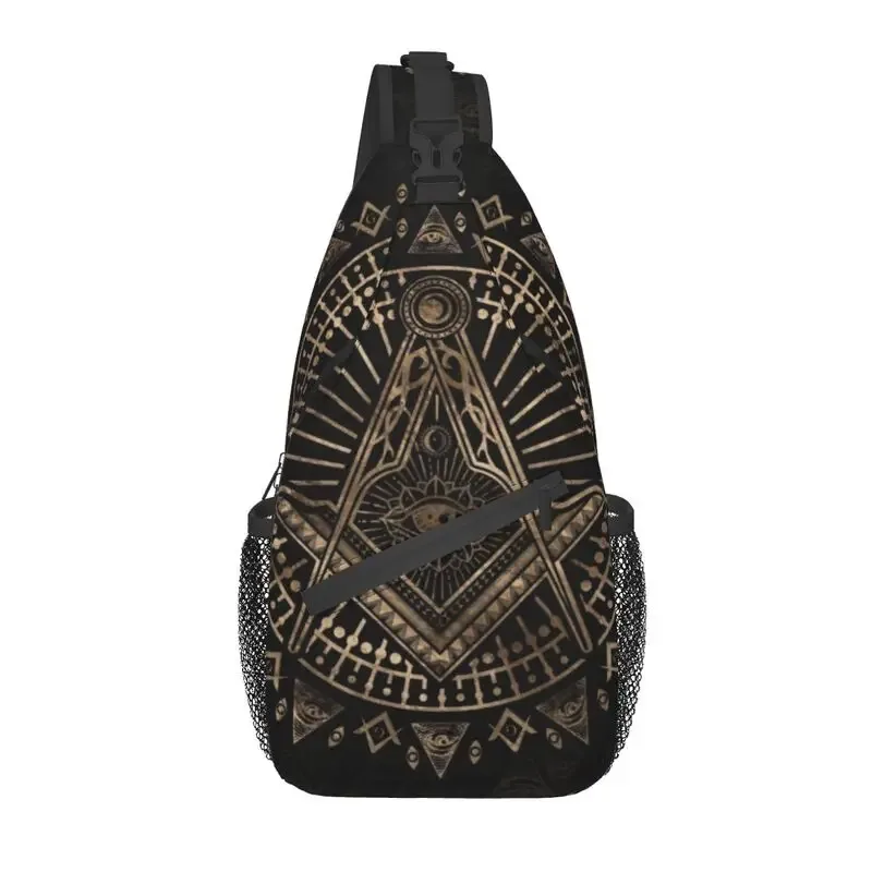 maçonnerie fronde poitrine sac à bandoulière hommes cool maçonnique franc-maçon épaule sac à dos pour voyage cyclisme