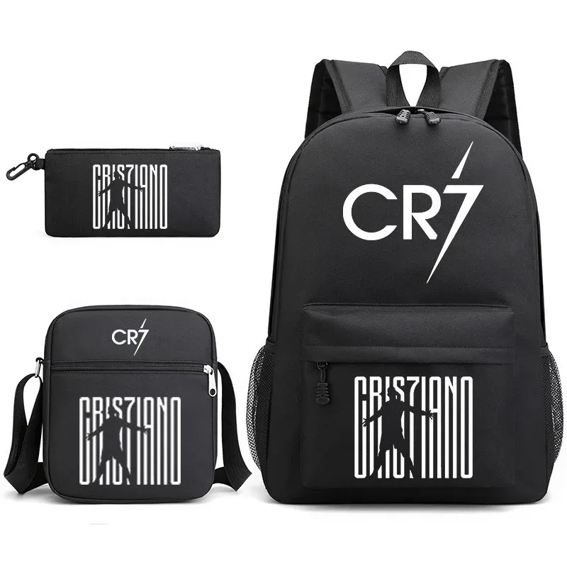 sac à dos imprimé cr7, sac à dos de sport, de football, décontracté, pour femmes et hommes, sacs d'école pour ordinateur portable, sacs d'école harajuku, sacs de voyage pour femmes et hommes