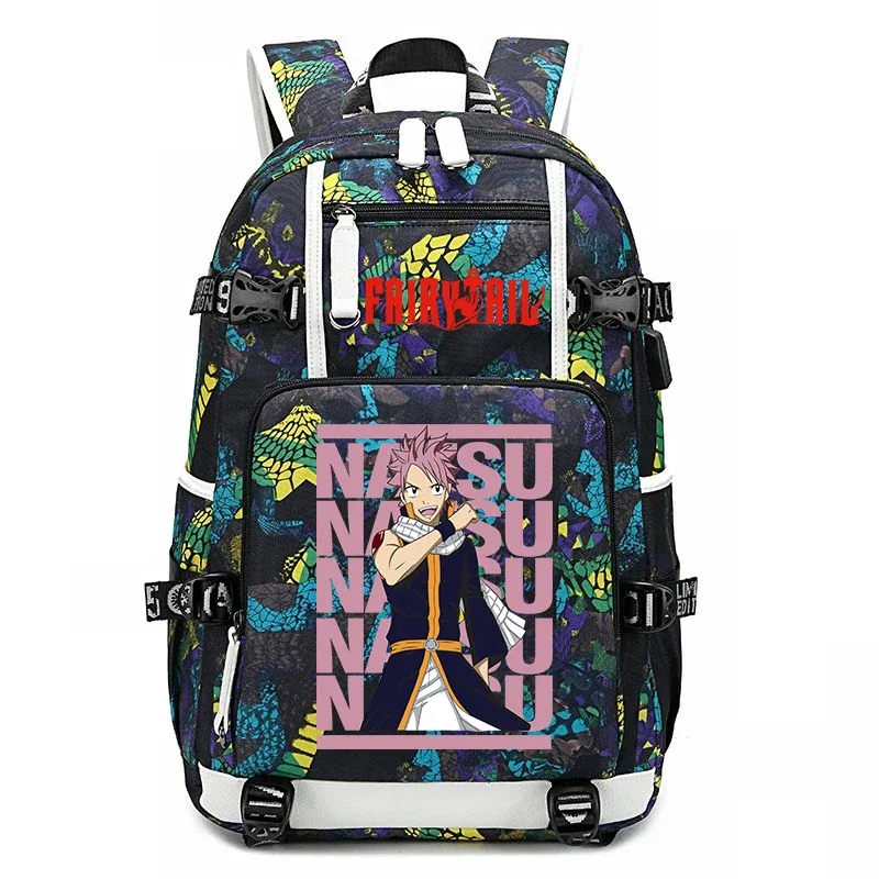sac à dos d'école imprimé fairy tail anime, grande capacité, sac à livres pour adolescents et enfants, sac à dos de voyage décontracté