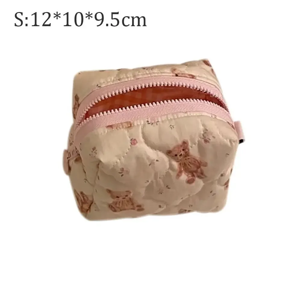 sac de maquillage en forme d'ours de dessin animé de haute qualité, sac de rangement pour bijoux, rouge à lèvres, grande capacité, sac cosmétique, organisateur de voyage, pochette portable