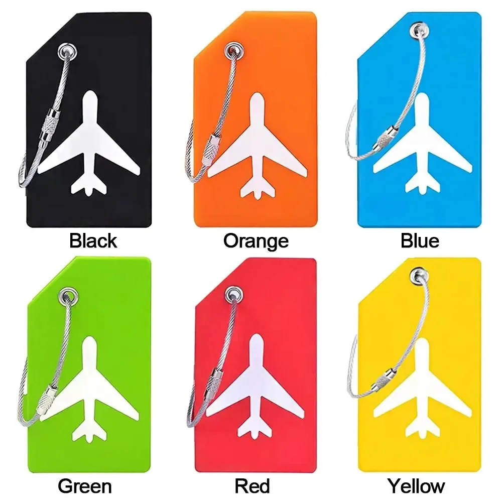 étiquette de bagage personnalisée en silicone pour homme, carte d'embarquement, sangles de valise souples, 6 couleurs