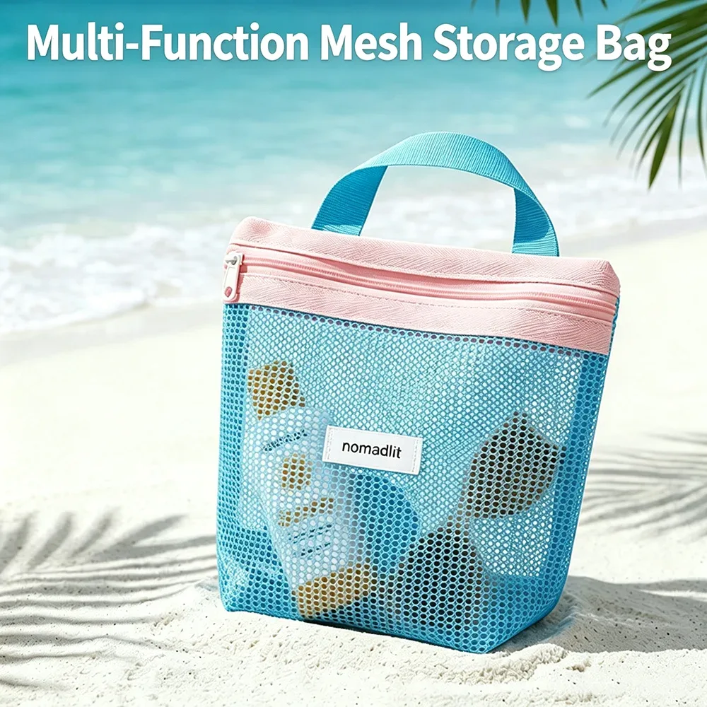 trousse de toilette portable, sac de voyage pour la natation, sac à cosmétiques, sac de voyage d'affaires, sac de plage en maille imperméable, sac de rangement pour le fitness