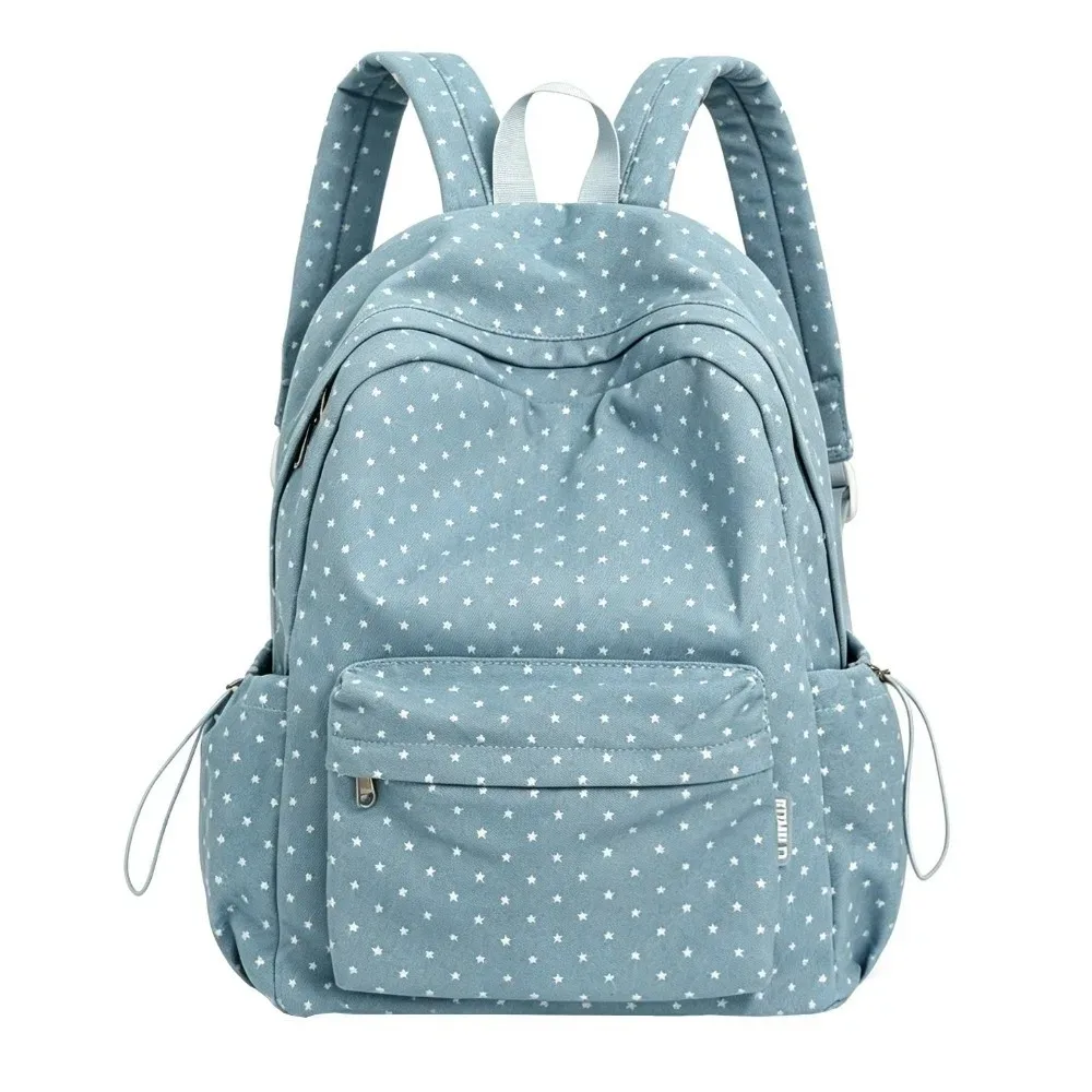 sac à dos scolaire tendance à motif à pois, grande capacité, léger, sac de voyage décontracté, nouveau sac à dos minimaliste de voyage