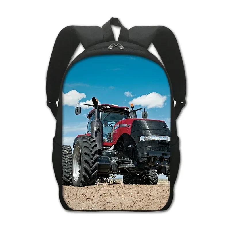 sac à dos imprimé tracteur fskins pour adolescents, sacs d'école pour enfants, sac à dos décontracté pour hommes, sac à dos pour ordinateur portable, sac de livre portable, 16 pouces