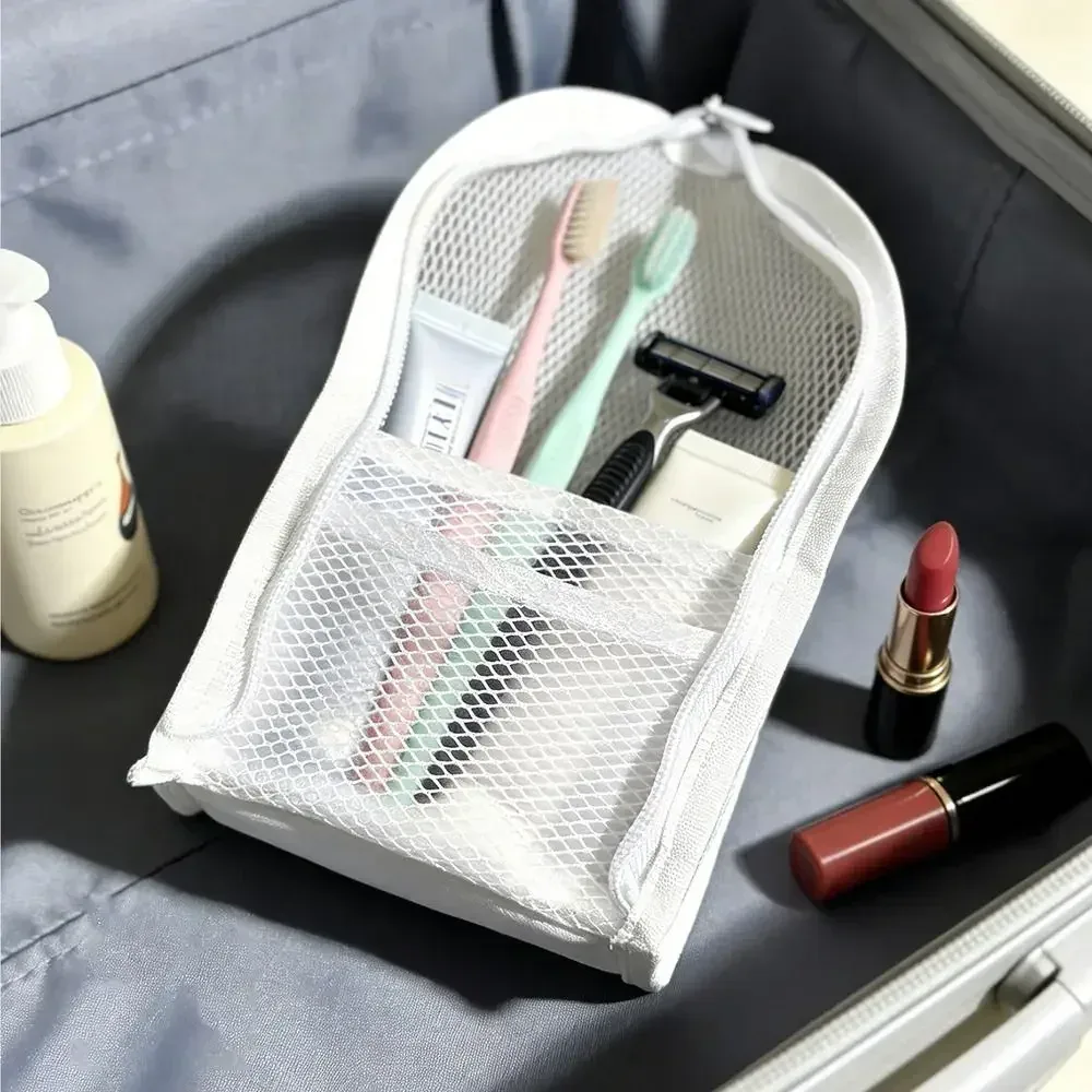 trousse de toilette verticale, trousse de toilette de voyage portable pliable à suspendre, sac de rangement pour cosmétiques imperméable de grande capacité