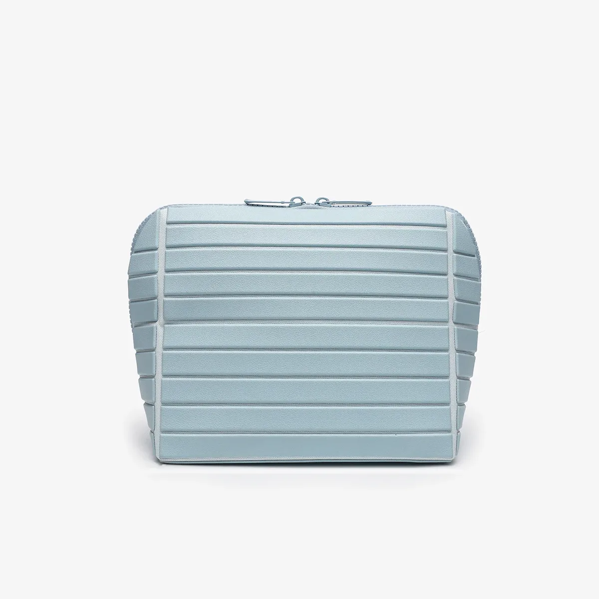 sac de voyage à maquillage en cuir pu rayé pour femme 2026, organiseur de cosmétiques chic à coque rigide portable grande capacité et double fermeture éclair