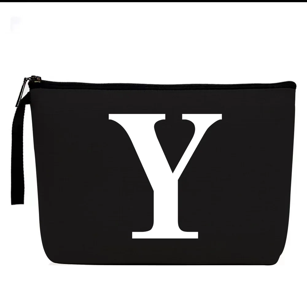 sac à cosmétiques à motifs de lettres, trousse de maquillage, organisateur d'articles de toilette, pochette de rangement de lavage, étui de maquillage pour cadeaux de mariage