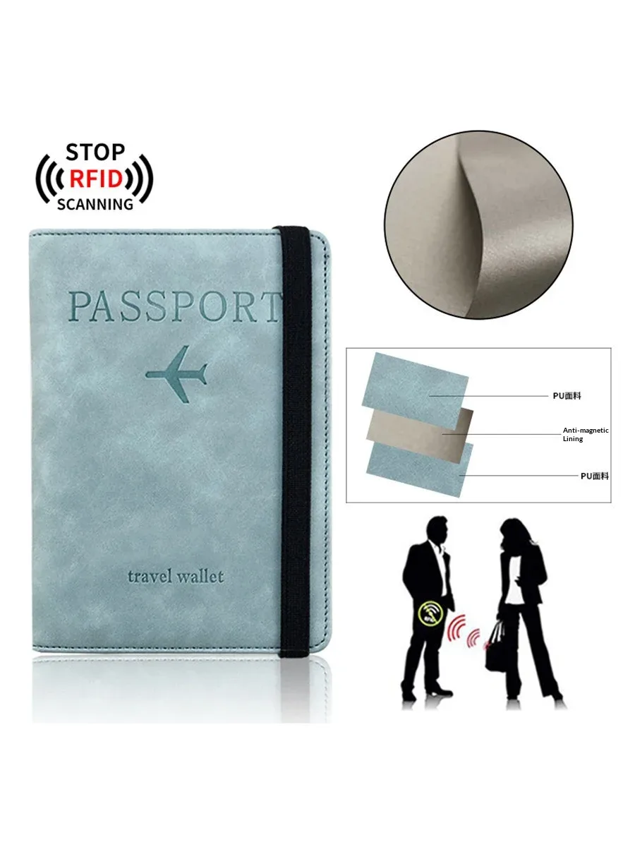 portefeuille en cuir pu homefish, porte-passeport de voyage, porte-cartes, accessoires de voyage pour homme, porte-passeport et cartes de visite à porter à la main