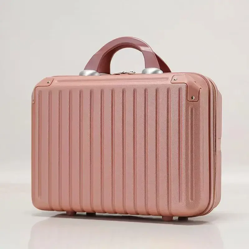 valise légère et portable de grande capacité pour femme, sac de rangement de cosmétiques à fermeture éclair, mini valise d'embarquement, 16 pouces