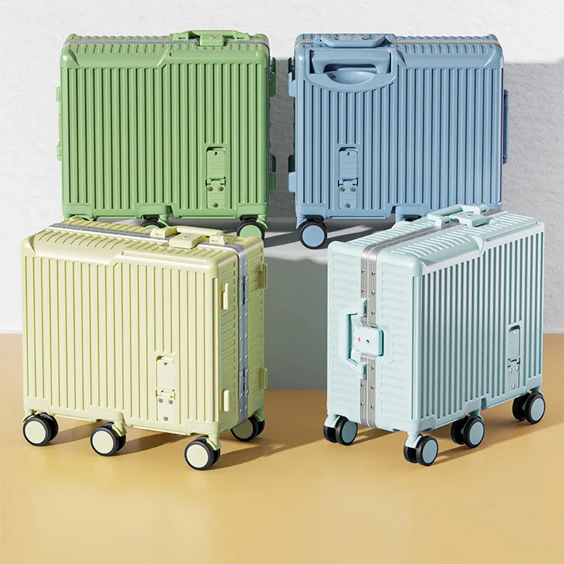 mini valise de voyage de 20 pouces, boîte à cadre en aluminium, organisateur de bagages, étui de conduite pour enfants, petite boîte de mot de passe, mallette d'embarquement à main