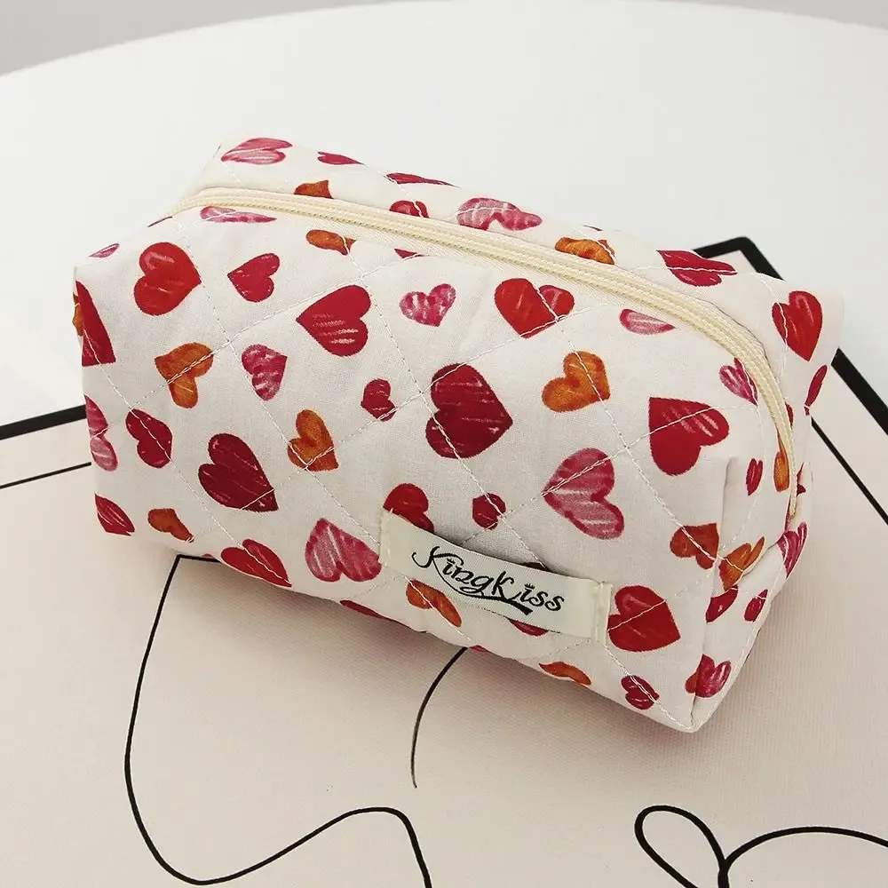 trousse de maquillage matelassée en coton imprimé floral, trousse à cosmétiques multifonctionnelle à imprimé léopard, portefeuille de voyage de plusieurs tailles