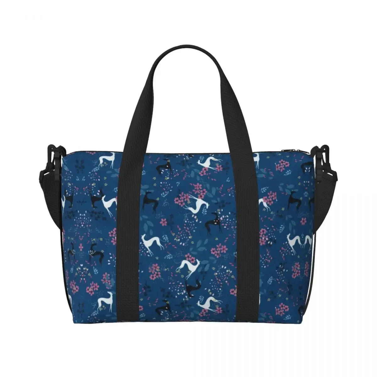 sac fourre-tout personnalisé whippet peeping pour femme, grande capacité, lévrier lévrier, sac de voyage pour chien, salle de sport, plage