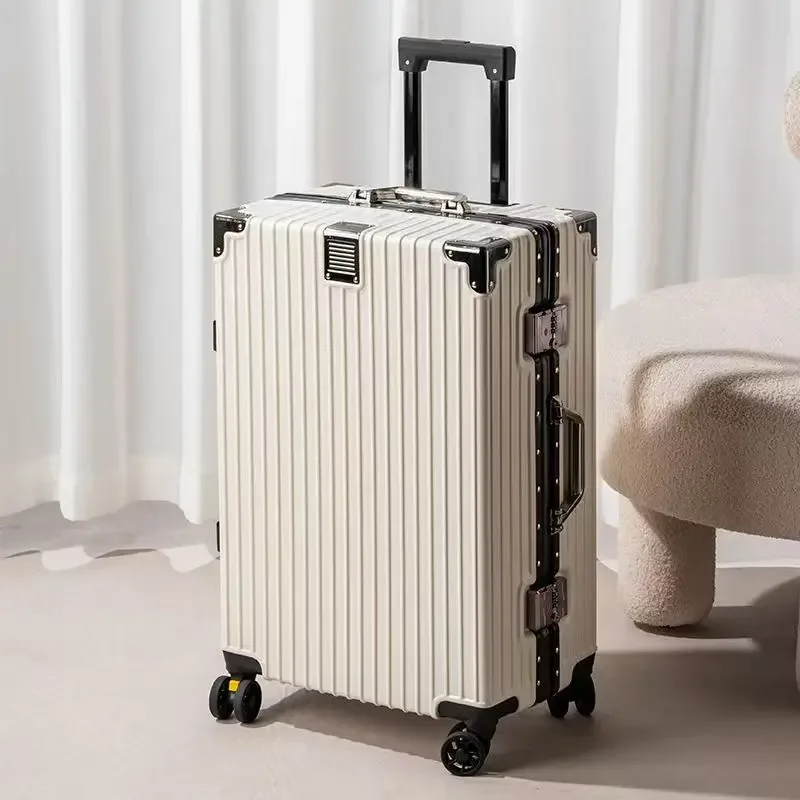 valise antichoc et résistante aux chutes de 20 à 30 pouces, grande capacité, bagage de voyage, cadre en aluminium, serrure à code, valise à roulettes pour étudiants