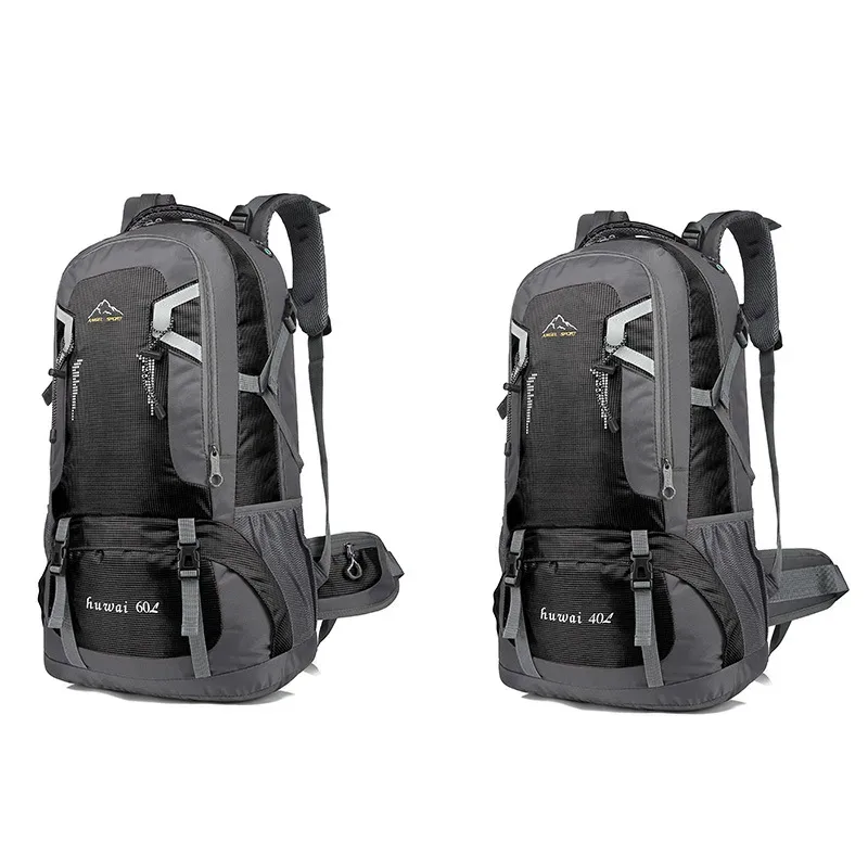sac à dos de randonnée grande capacité 40l/60l, sac de voyage et de cyclisme tendance, sac de tourisme, sac de rangement décontracté en nylon