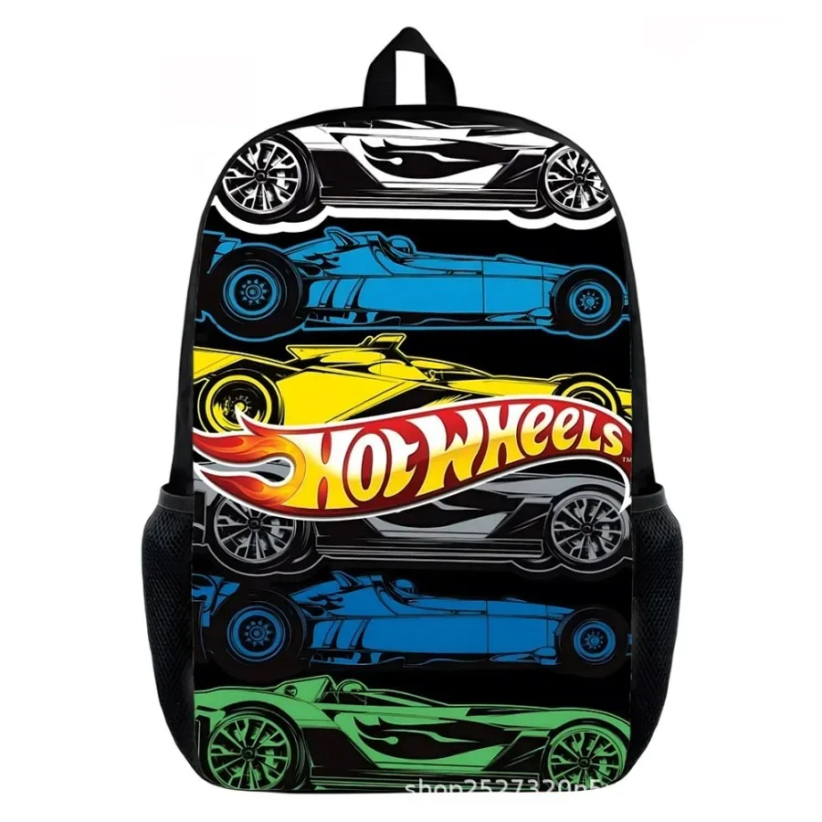 nouveauté : sac à dos pour enfants hot wheels unleashed design battle, imprimé voiture de course, léger, pour garçons