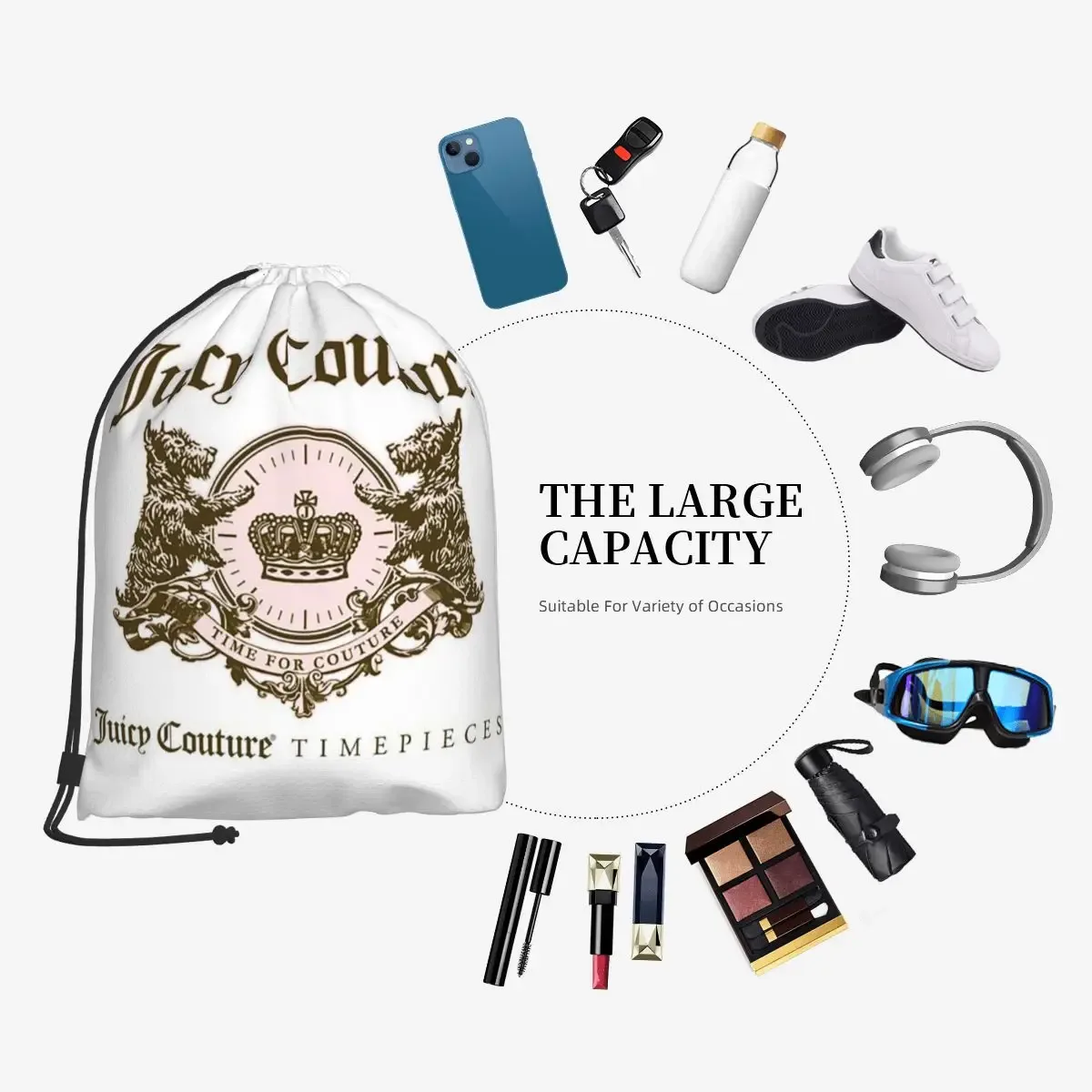 sacs à dos classiques juicy couture, sac de sport portable avec cordon de serrage, sacs à livres pour homme et femme, pour l'école