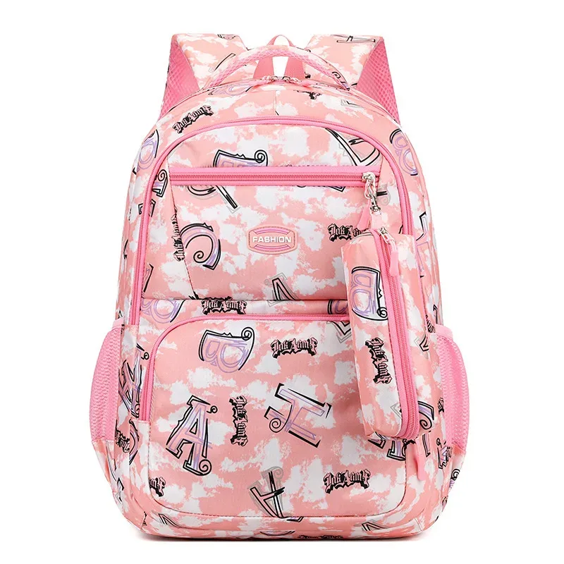 sac à dos tendance pour filles, élèves du primaire, trousse à crayons, sac d'école de style coréen, sacs à double épaule, gifs pour enfants