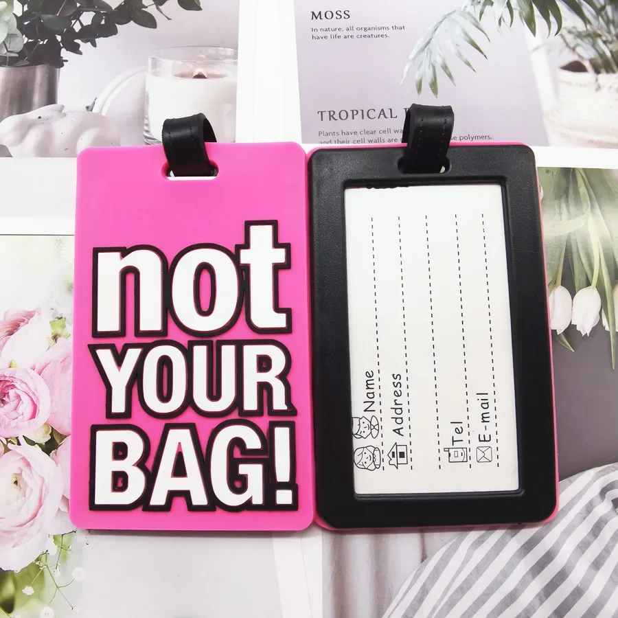 pas votre sac lettre étiquette de bagage gel de silice valise id addres support bagages embarquement étiquette portable lt51
