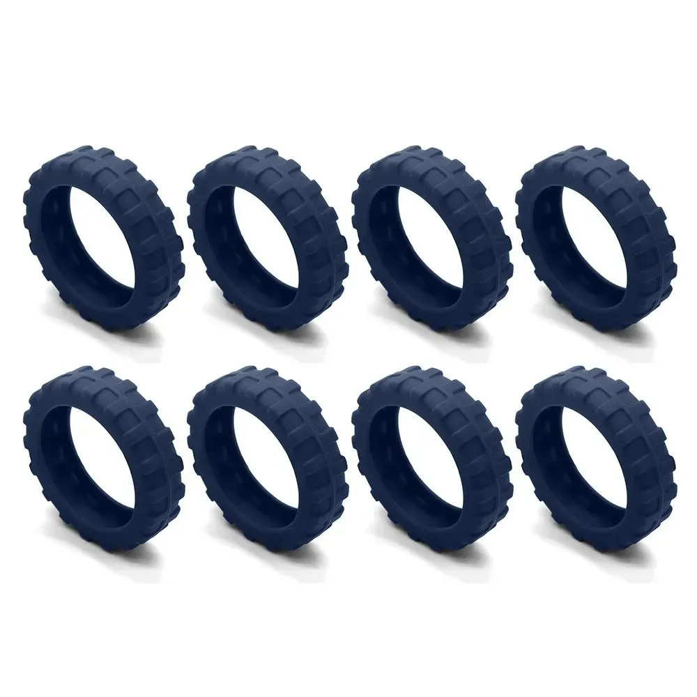 8 pièces/ensemble housse de protection de roues de valise en silicone avec son silencieux pièces de valise essieux protecteur de roues de bagages pour bagages