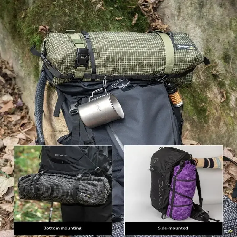 sac à dos multifonctionnel en dacron avec rangement extensible léger, parfait pour la randonnée, le camping et la randonnée à dos.