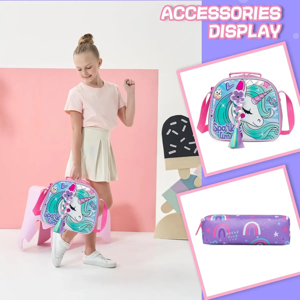 sac à dos à roulettes licorne pour filles et enfants, sac d'école à roulettes, bagage de voyage, cadeau mignon pour élèves du primaire, sac à roulettes