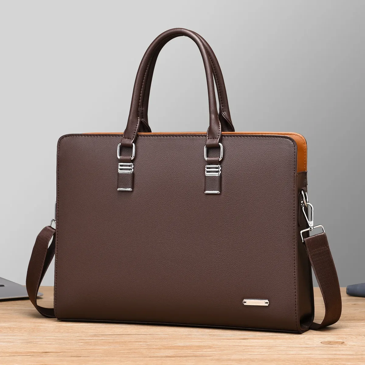 sacs pour hommes grande capacité en cuir sacs à main en peau de vache pour hommes mallette d'affaires sac à bandoulière sac d'ordinateur de voyage d'affaires