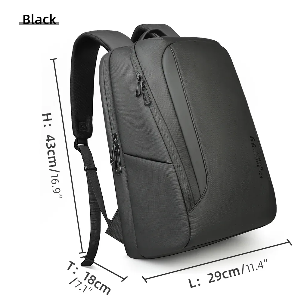 hcankcan-sac à dos de voyage de grande capacité, sac pour ordinateur portable 15.6 ", sac à dos d'affaires étanche, sac à dos scolaire, sac de travail durable