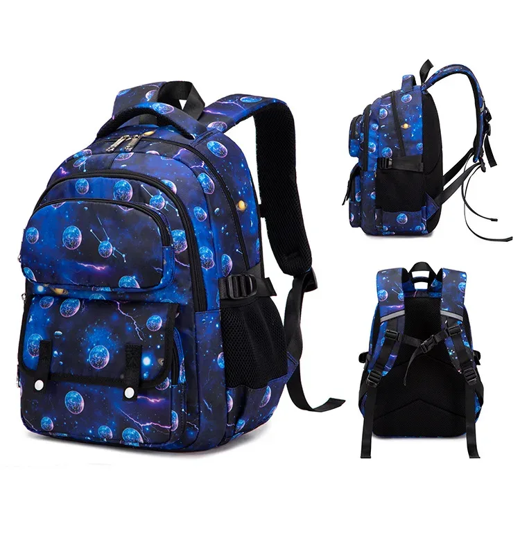 sac à dos imprimé galaxy space avec sac à lunch isotherme pour garçons et enfants, sac à dos pour la rentrée scolaire, sac à dos de voyage, mochila, cadeau