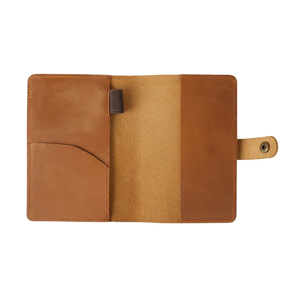 1158 porte-passeport long pour homme, porte-passeport en cuir véritable, porte-passeport léger en cuir souple crazy horse