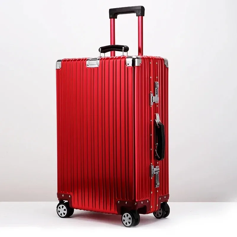 valise rétro en alliage d'aluminium et de magnésium, bagage roulant de haute qualité, boîtier de chariot 20/24/26/29 pouces, sac de voyage d'embarquement à main