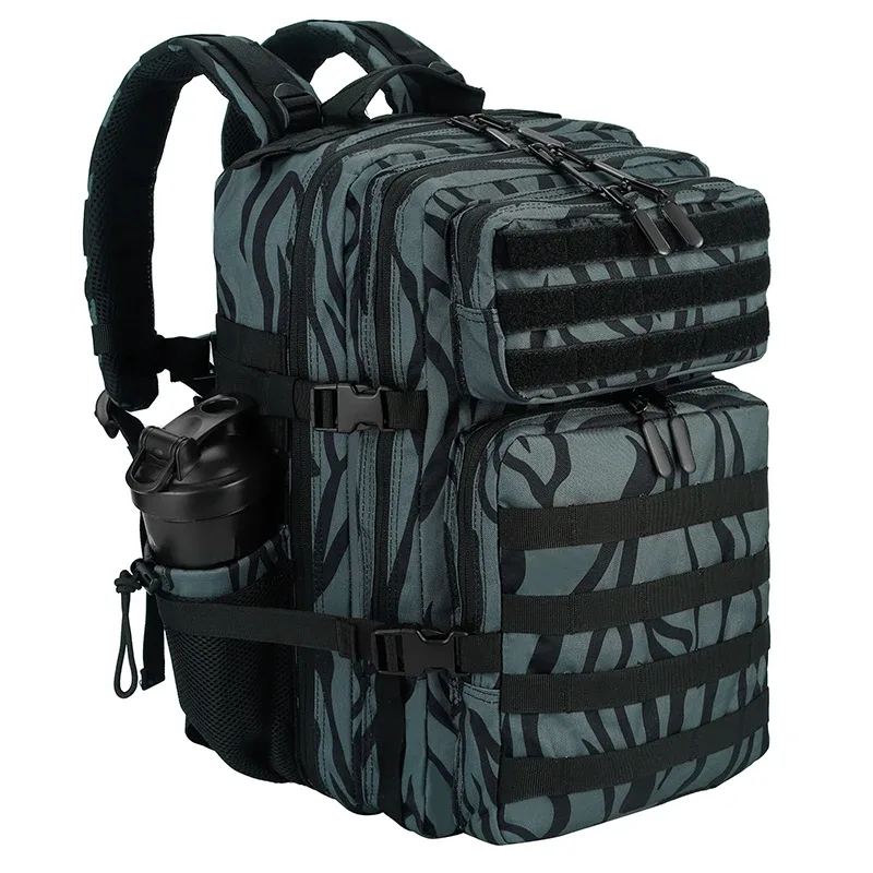 sacs à dos tactiques d'extérieur 45l, sac de sport d'athlète de grande capacité pour fitness, sport, entraînement, randonnée, avec porte-bouteille