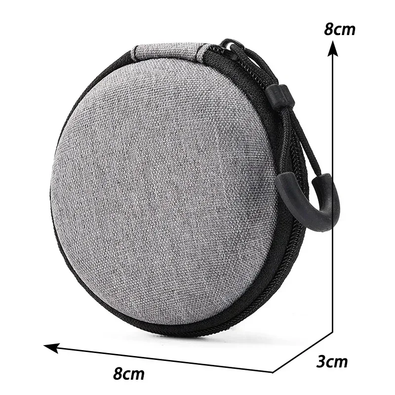 mini sac de rangement de produits numériques gris, casque portable, câble de données usb, chargeur, étui de rangement en u stick, étui de protection antichoc