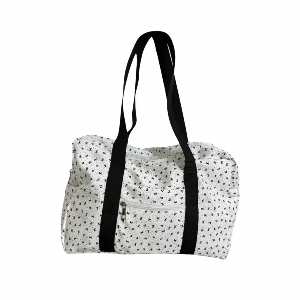 sac à bandoulière grande capacité imprimé à pois, léger et polyvalent, sac de sport durable, sac de voyage minimaliste, style streetwear