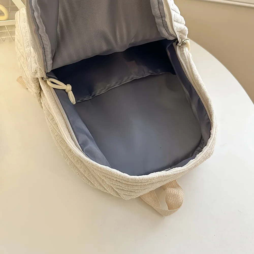 sac à dos en velours côtelé de style coréen, nouveau sac à dos polyvalent pour femmes, sac à dos de voyage pour étudiants, sacs à dos de grande capacité pour les trajets quotidiens