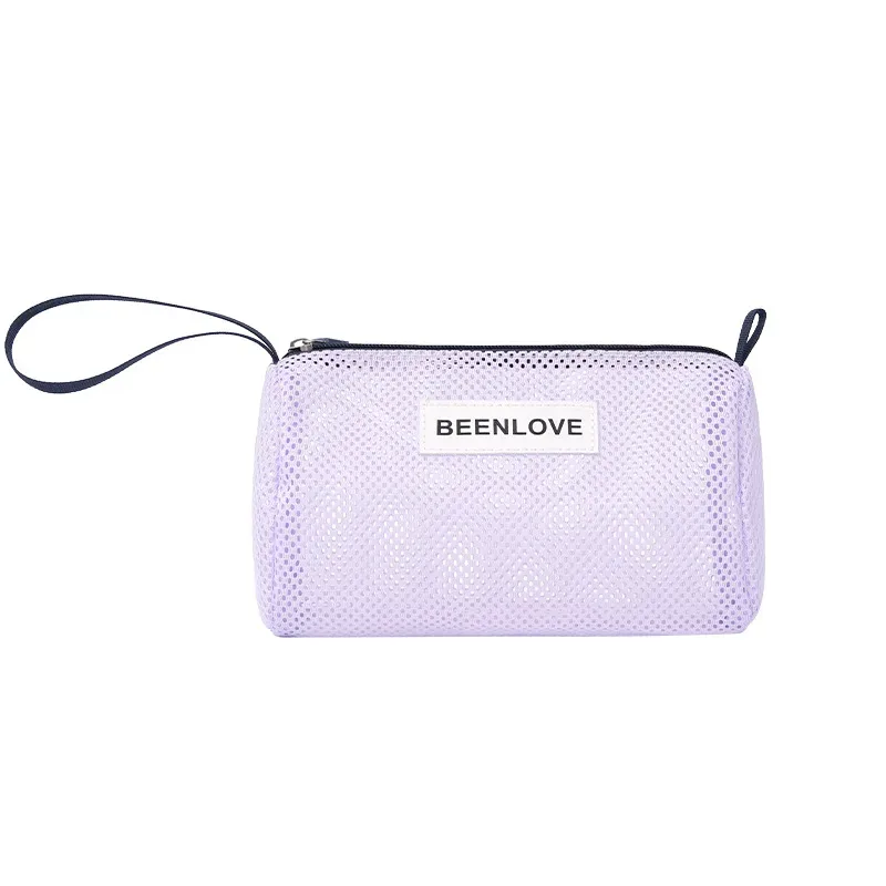 sac de rangement de cosmétiques, sac en maille de grande capacité, sac de rangement de plage de voyage à séchage rapide, sac de natation portable, sac de lavage en maille à la mode
