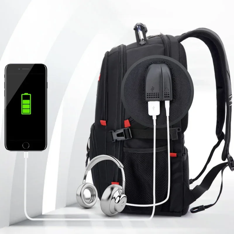 sac à dos imperméable pour hommes, sacs à dos pour ordinateur portable 15.6/17 pouces, sacs de voyage scolaires, sac à dos d'affaires de grande capacité de style suisse, mochila