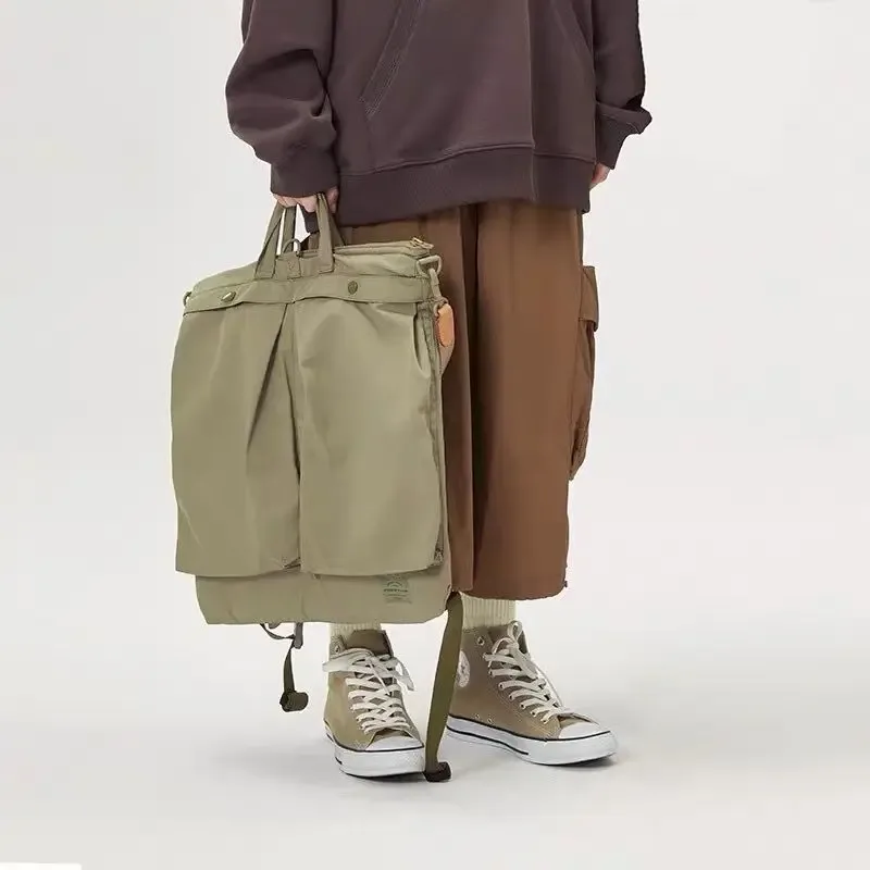 sac à dos femmes nylon résistant aux éclaboussures mode vintage simple bureau dame sac à bandoulière sac à main unisexe
