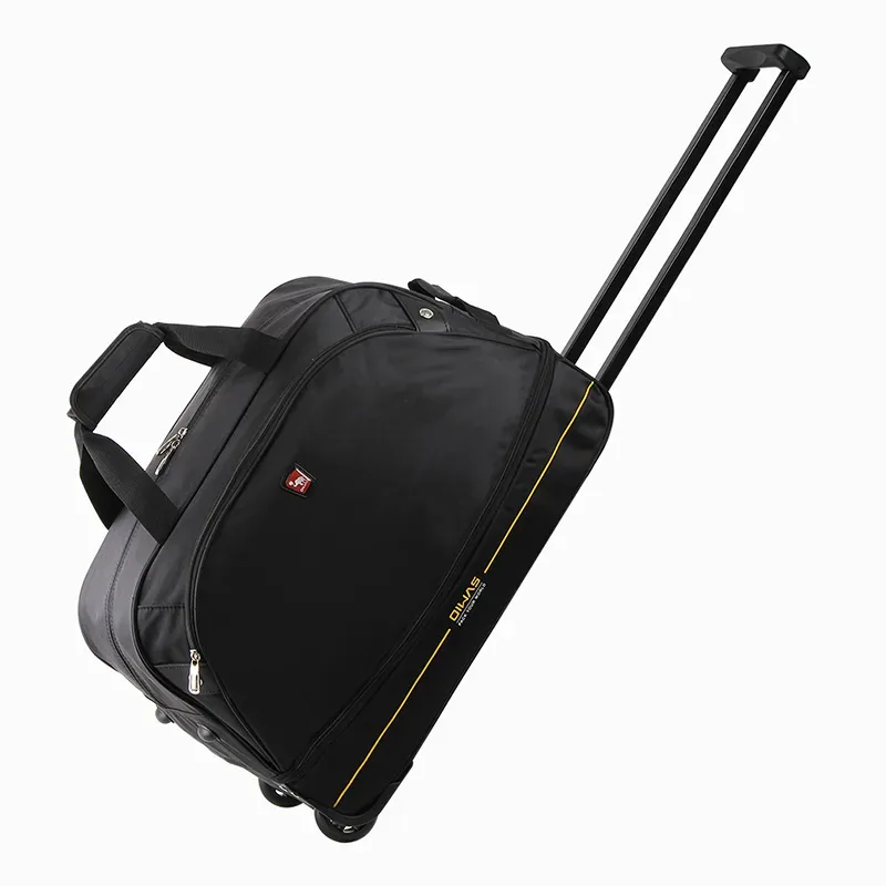 oiwas sac de voyage à roulettes pour homme 56l, sac de voyage pliable hydrofuge avec roulettes, bagage à main, sacs de transport avec roulettes, pack d'extension