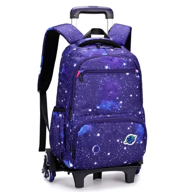 cartable à roulettes école sac à dos à roulettes pour garçons enfants sacs de chariot d'école bagages de voyage école sac à dos roulant sacs