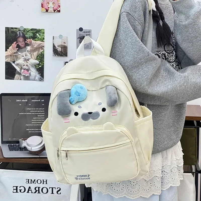 sac à dos mignon, motif chien de dessin animé, léger, grande capacité, durable, pour les élèves des écoles primaires, secondaires et lycées.