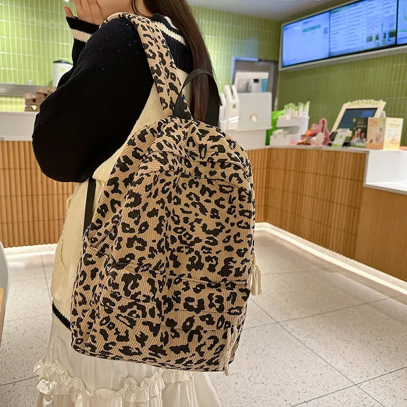 sacs à dos de voyage imprimés léopard pour femmes, sac d'école léger de grande capacité, sac à dos de loisirs pour étudiants