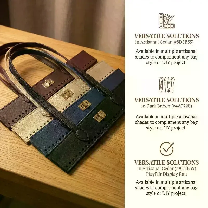poignée de sac en cuir pu tressé pour remplacement diy, sangles de sac à main adaptées pour la confection de sacs à main et sacs fourre-tout