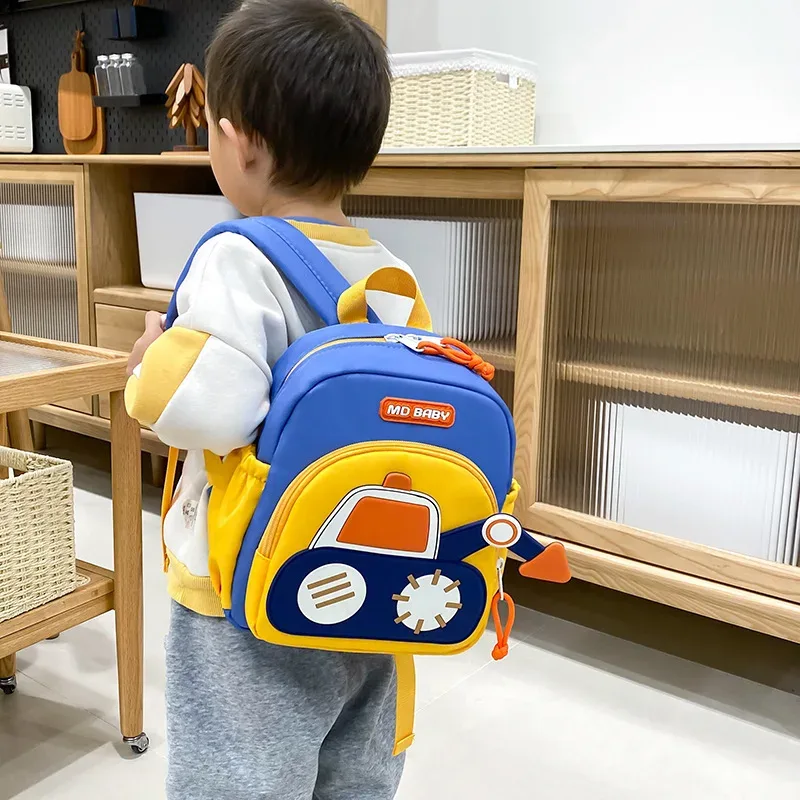 sac à dos pour enfants, pour garçons et filles, école maternelle, camion de construction mignon, design de voiture, sac à dos décontracté tendance