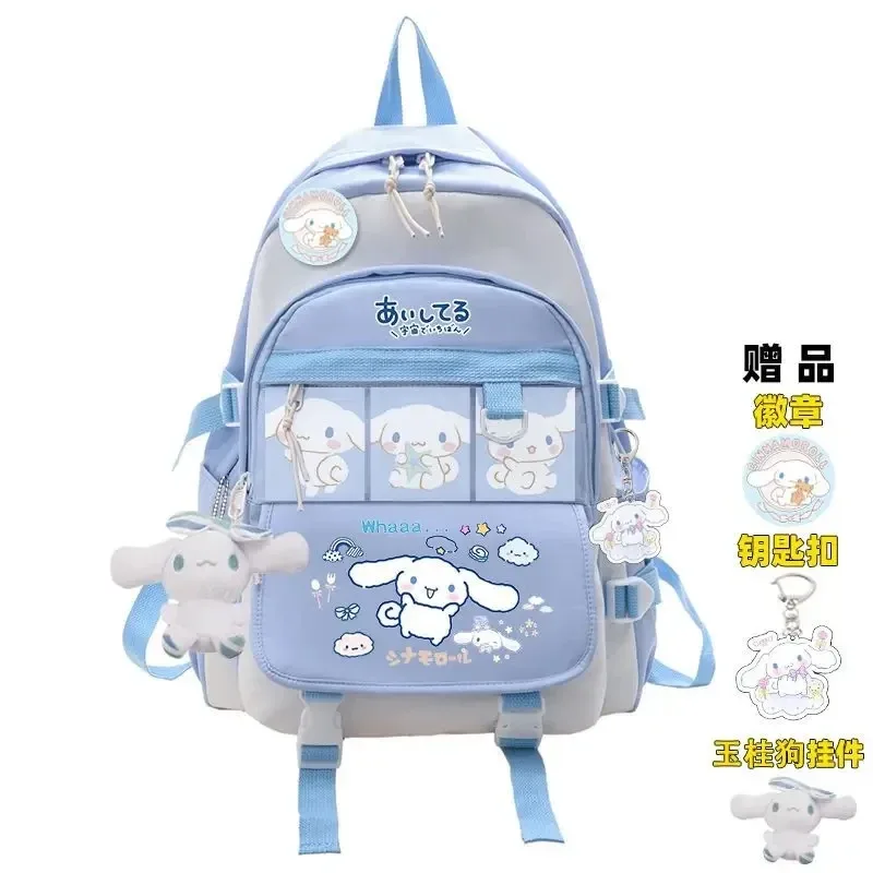 sac à dos anime cinnamoroll bleu, sac d'école kawaii, sac d'école pour étudiants, grand sac pour ordinateur, cadeau