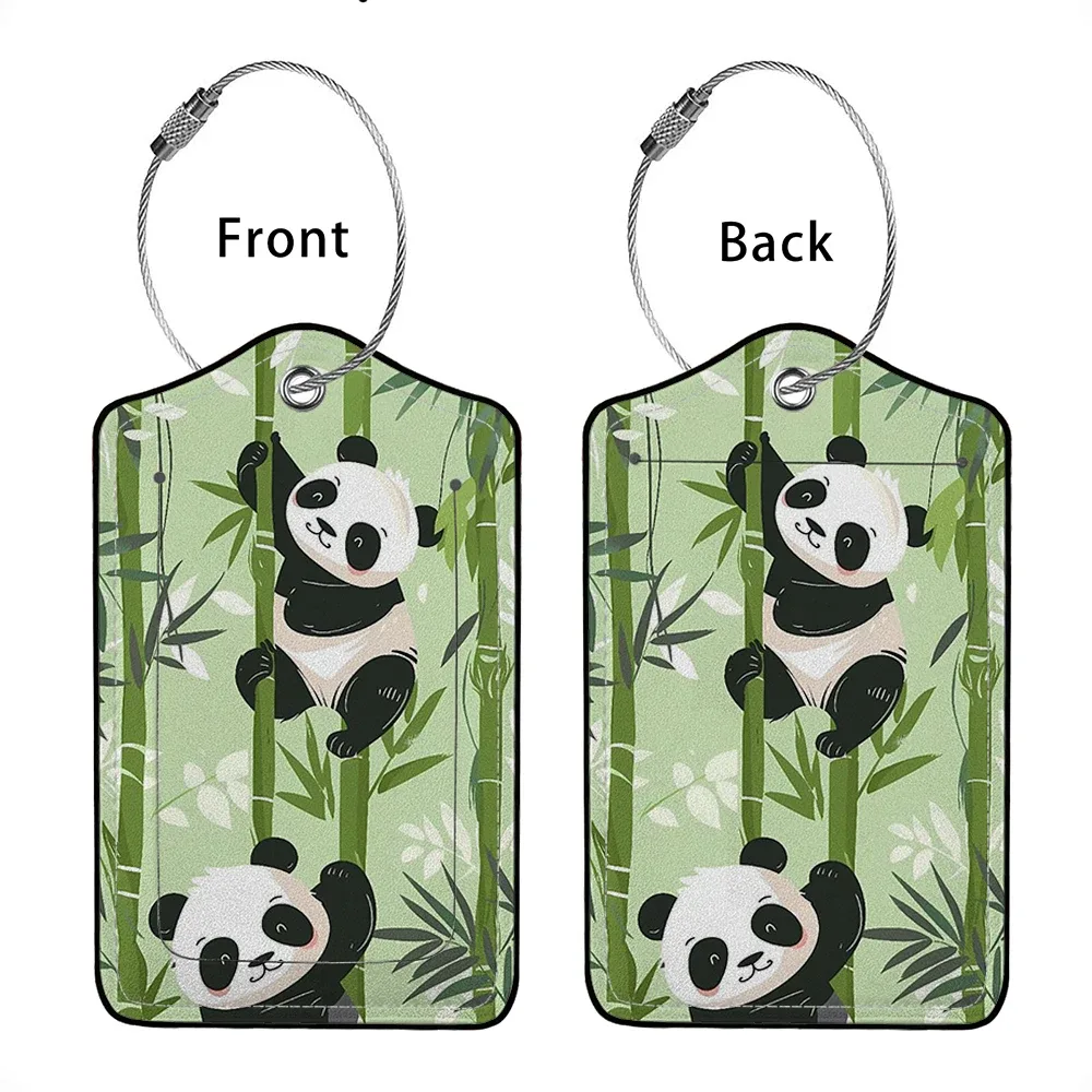 offre spéciale animaux mignons en cuir étiquette de bagage d'affaires étiquette d'adresse de valise étiquette de valise d'embarquement étiquette nom id adresse clip