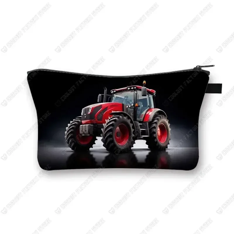 trousse de maquillage de ferme pour femme, jeu avec le tracteur, boîte de maquillage, stockage de poudres, portefeuille pour femme, étui cosmétique, récolte