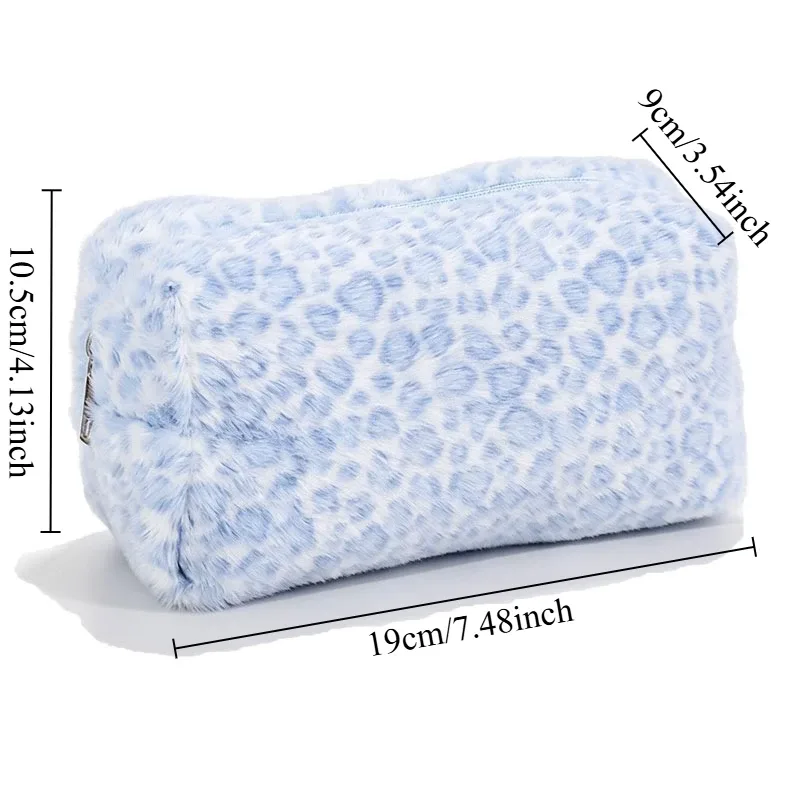 1/2 pièces trousse de toilette et de maquillage durable et douce, grande capacité, imprimé léopard, portable, pour filles, rangement de voyage